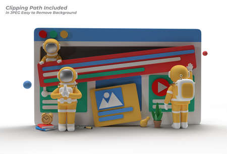 Astronaut namaste gesture for web banner, marketing material, business presentation, online advertising Pen Tool Created Clipping Path Included in JPEG Easy to Composite.の写真素材