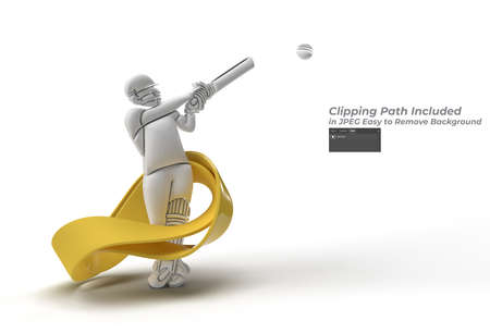 Batsman Playing Cricket Pen Toolの写真素材