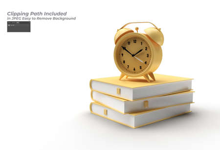 Alarm Clock with Books designの写真素材