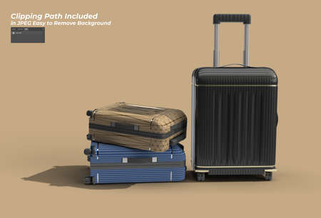 Poly carbonate Suitcase designの写真素材