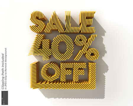 3D Render Abstract 40% Sale OFF Discount Banner designの写真素材