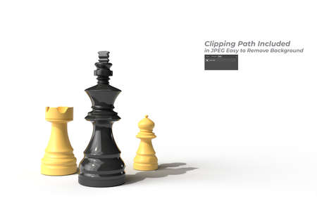Realistic Chess Piece designの写真素材