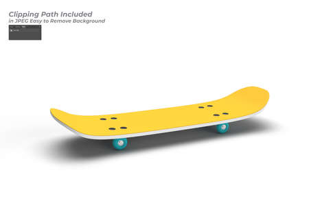 Skateboard design on white backgroundの写真素材
