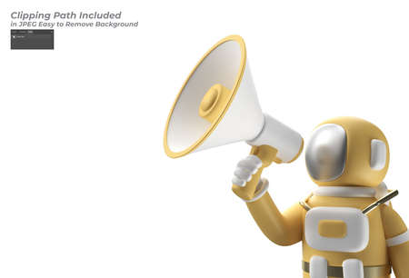 Astronaut is Calling for a Sale Announcement designの写真素材
