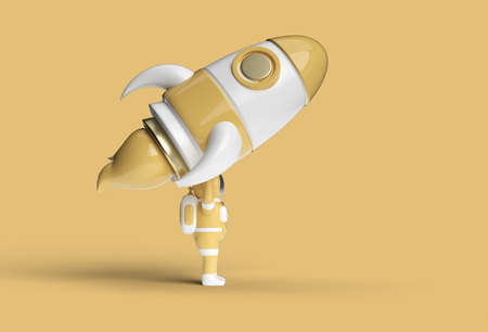 Astronaut with Rocket designの写真素材