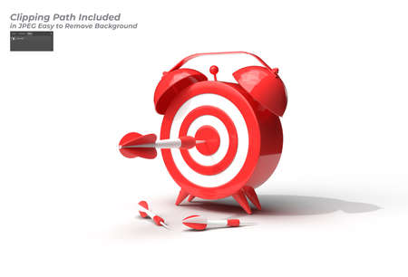 Alarm Clock Target with Arrow Time Management, Planning, Business Targeting designの写真素材