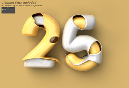 25th Years Anniversary Celebration design concept.の写真素材