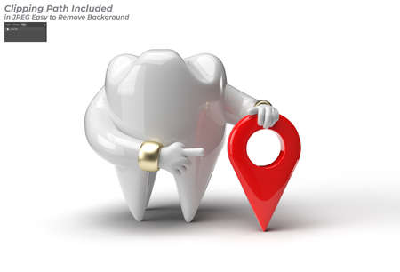 Tooth with Navigation Pen Tool design concept.の写真素材