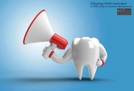 Teeth With Megaphone design concept.の写真素材