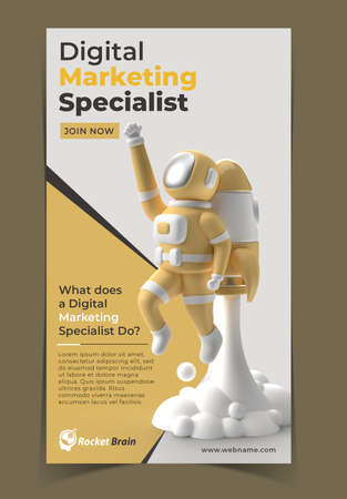 Astronaut Digital Marketing Banner Template.の写真素材