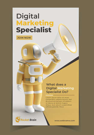 Astronaut Digital Marketing Banner Template.の写真素材