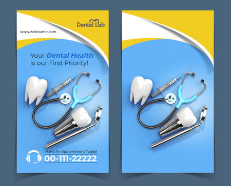 Dental Implants Surgery Concept Banner Template.の写真素材