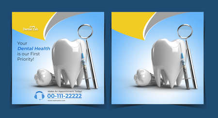 Dental Implants Surgery Concept Banner Template.の写真素材