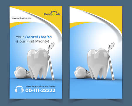 Dental Implants Surgery Concept Banner Template.の写真素材
