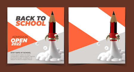 Back to School Digital Marketing Banner Template.の写真素材
