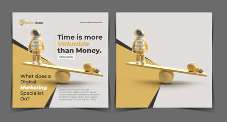 Time is More Valuable Digital Concept Banner Template.の写真素材