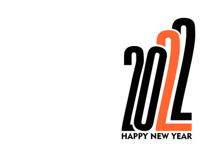 Happy New Year 2022 Text Typography Design Patter, Vector illustration.のイラスト素材
