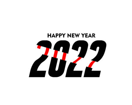 Happy New Year 2022 Text Typography Design Patter, Vector illustration.
