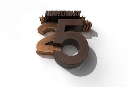 3D Render 25th Years Anniversary Celebrationの写真素材