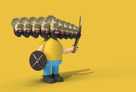 Dussehra Celebration - Ravana with ten Heads with Sword and Shield Pen Toolの写真素材