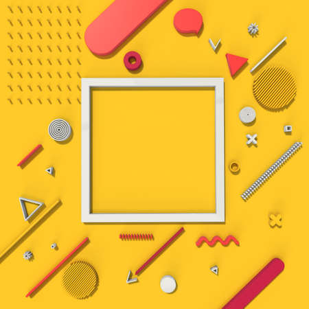 3D Render Frame Surface Abstract background