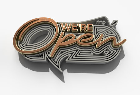We are Open/Close Calligraphic 3d Pen Tool Created Clipping Path Included in JPEG Easy to Composite.の写真素材