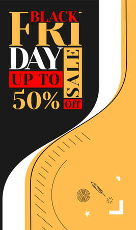Black Friday Sale Promotion Poster or banner Design, Special offer sale,  Promotion and shopping vector template.のイラスト素材