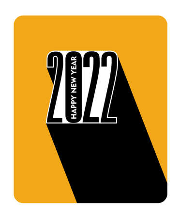 Happy New Year 2022 Text Typography Design Patter, Vector illustration.のイラスト素材