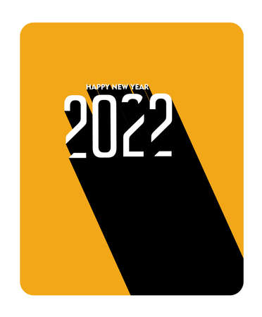 Happy New Year 2022 Text Typography Design Patter, Vector illustration.のイラスト素材