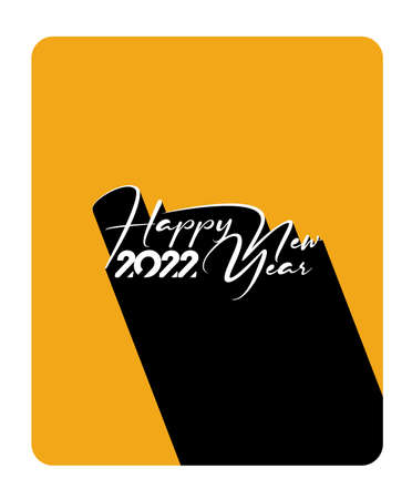 Happy New Year 2022 Text Typography Design Patter, Vector illustration.のイラスト素材
