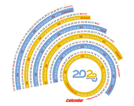 2023 Calendar Happy New Year Design with sapce of your image.のイラスト素材