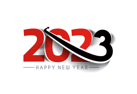 2023 Happy New Year Text Typography Design Patter, Vector illustration.