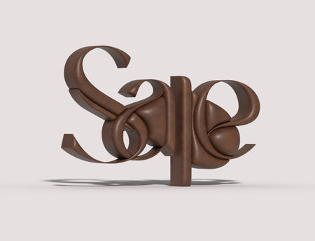 Sale 3d Lettering Font Illustration Design.の写真素材