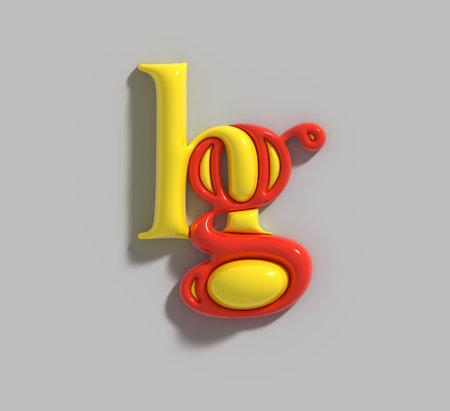 LG Branding Identity Corporate 3D Render Company Letter Illustration Design.
