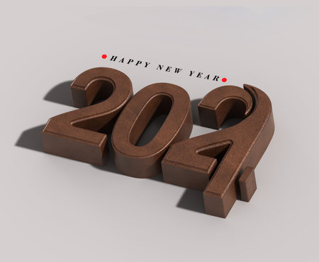 2024 Happy New Year Lettering Illustration Designの写真素材