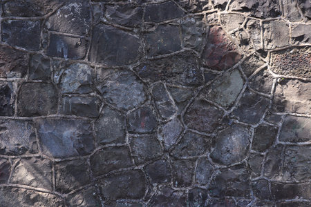 Old stone wall background texture close up. Abstract background for design.の写真素材