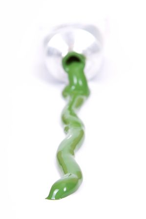 tube of acrylic paint on white background