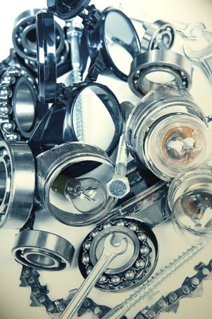 industrial  heavy mechanic metal setの写真素材