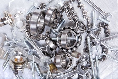 industrial heavy mechanic metal setの写真素材