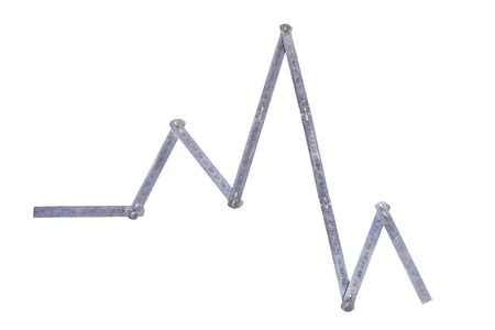 silver measure diagram on white background