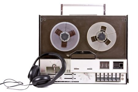 vintage old music object on white backgroundの写真素材