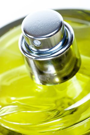 bottle of parfum on white backgroundの写真素材