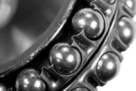 ball bearing on white backgroundの写真素材