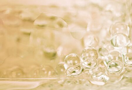 macro light coloured water bubbleの写真素材