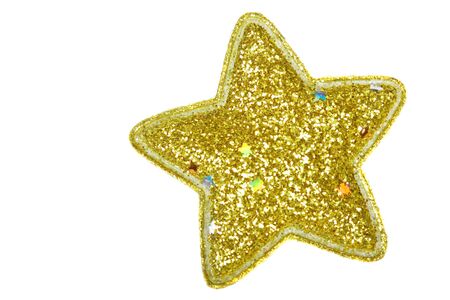 shiny decorative gold christmas starの写真素材