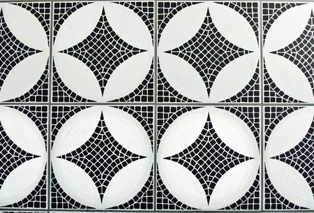 black and white mosaic backgroundの写真素材