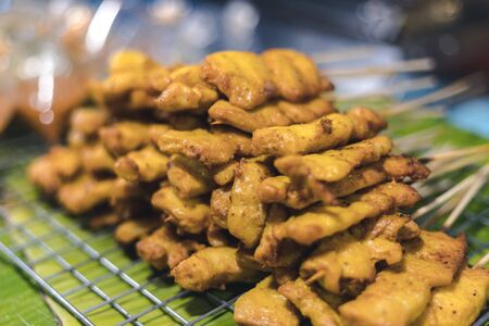pork mix with turmeric grillの写真素材