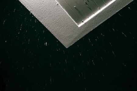 rain drop from sky at night