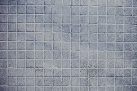 little square brick pattern white wallの写真素材