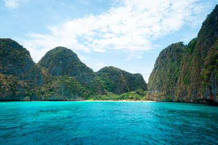 Maya island in area of phi phi in southern of Thailand.の写真素材